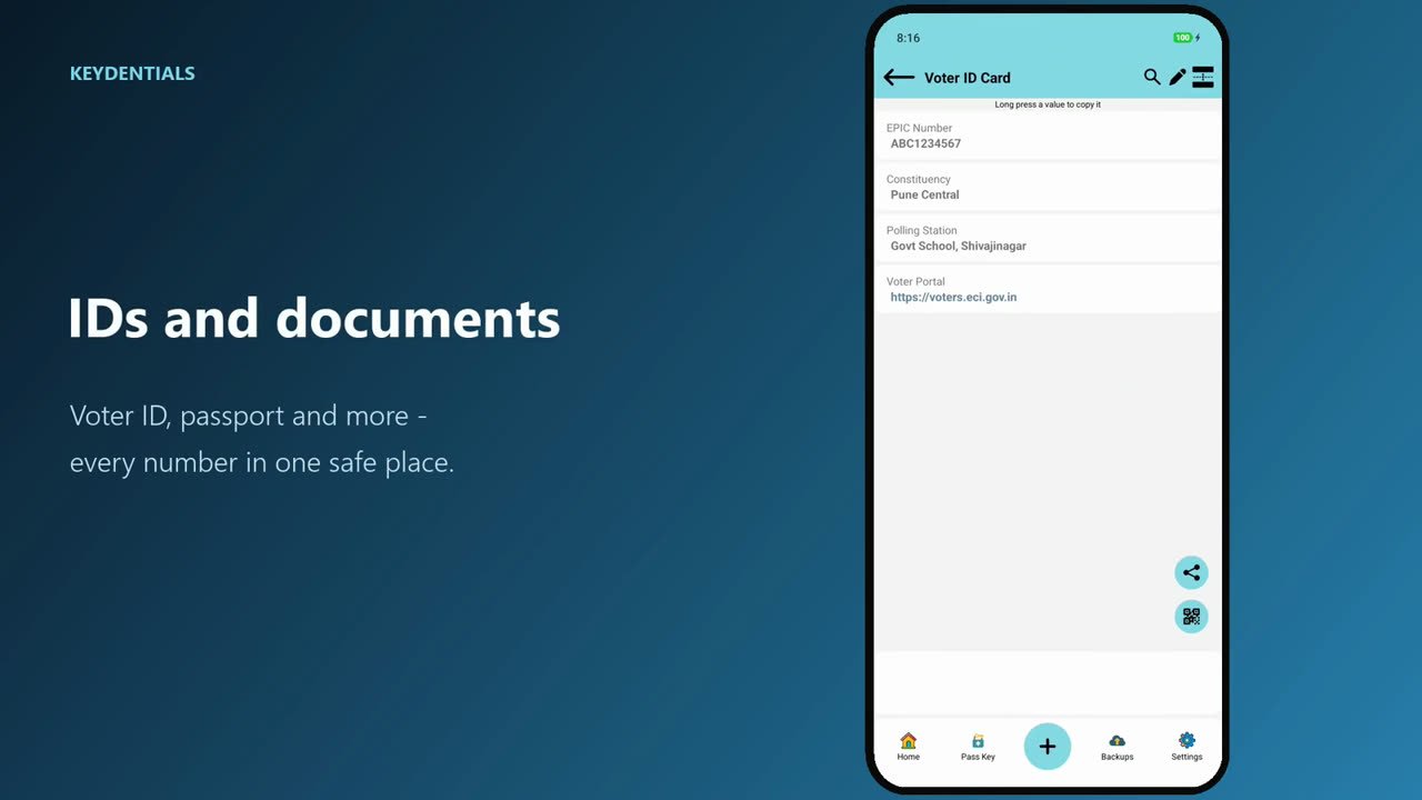 Keydentials - Government IDs and documents stored in one place