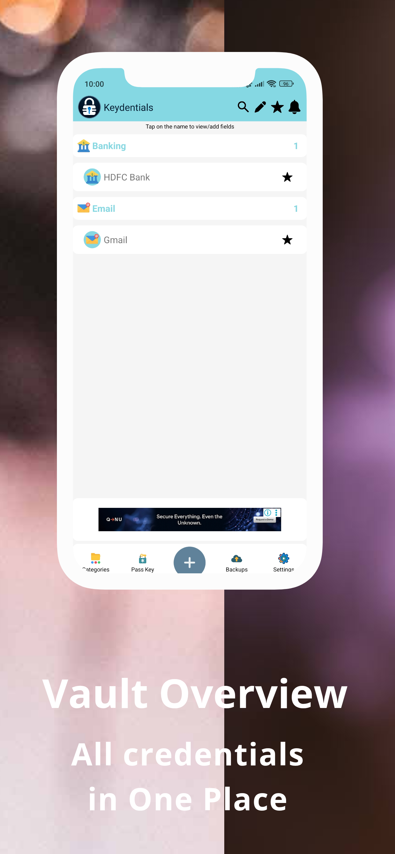 Keydentials screenshot