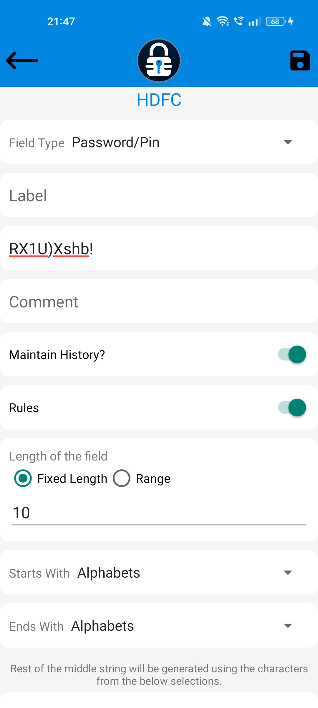Keydentials screenshot